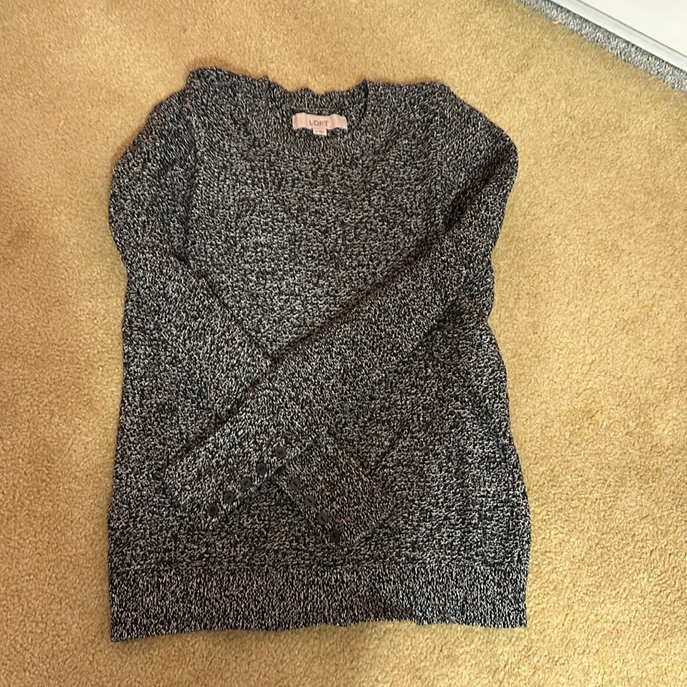 Loft XS Heather black sweater